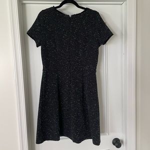 LOFT Short Sleeve Black Dress